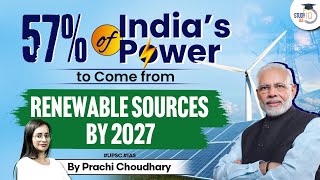 Transition to Renewable Energy: 57% Power Generation by 2027 | UPSC Environment GS3