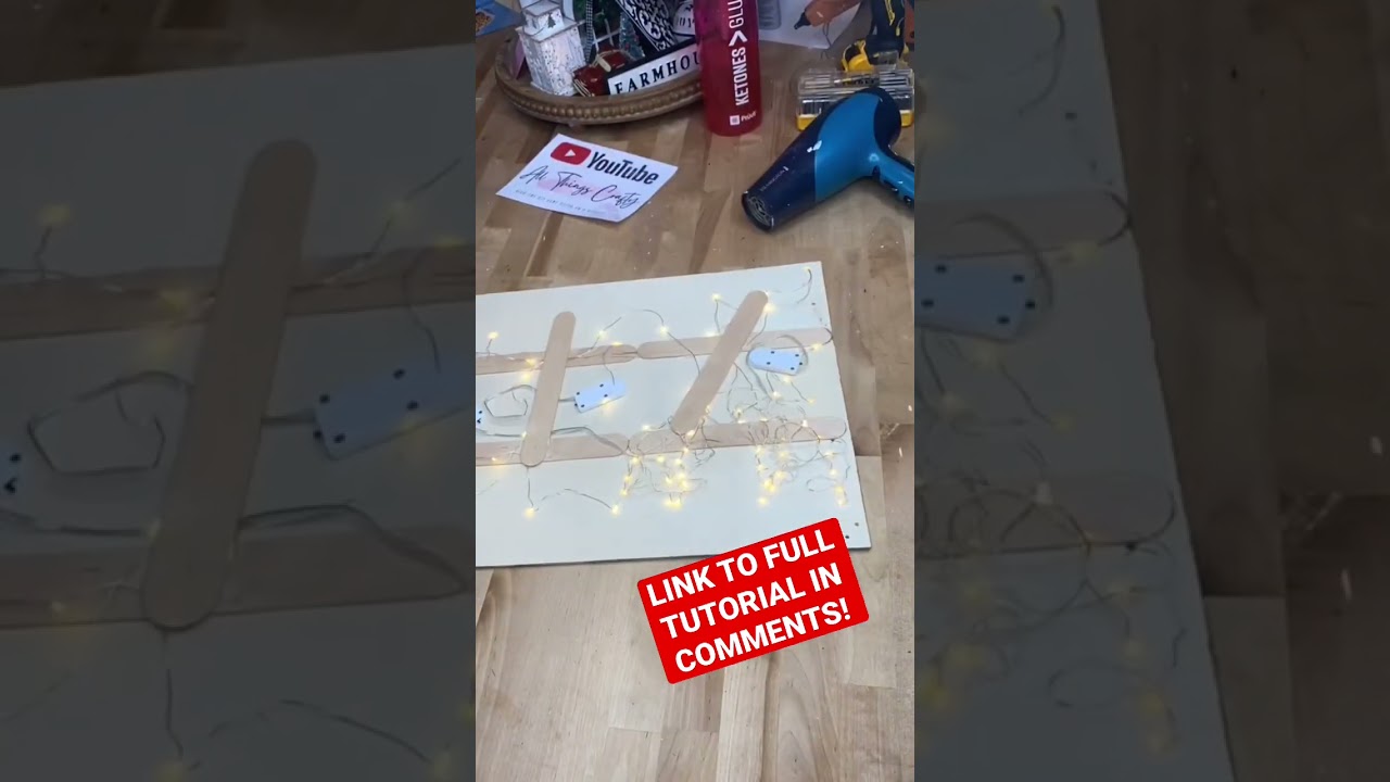 EASY DOLLAR TREE FARMHOUSE CHRISTMAS LIGHT UP SIGN DIY 😱