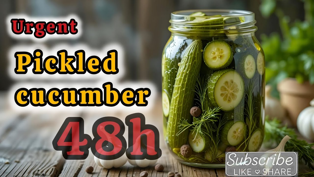 How to make crispy and delicious homemade pickles from scratch Urgent 48h 👌🥒🥒🥗😋