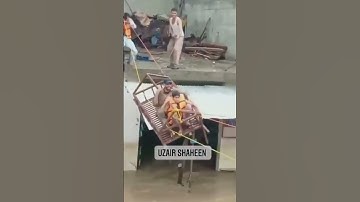 Bed Frame Used To Save Young Boy During Flood Rescue In Pakistan