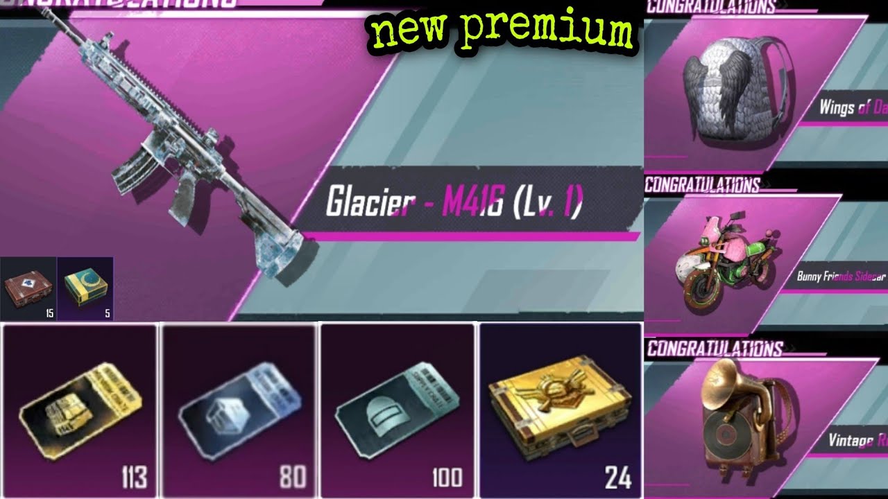 finally we got M416 glacier ❄️ | new premium crate opening pubg mobile | M416 glacier trick