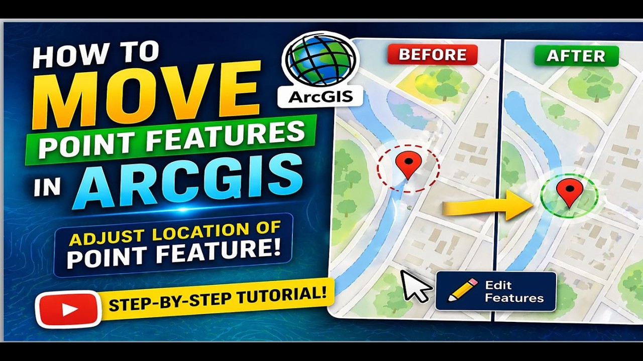 Location Features Example How To Move Point Features In ArcGIS: Adjust Location of Point Feature ...
