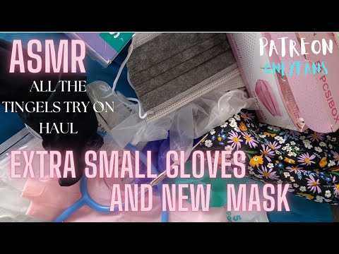 [ASMR] EXTRA SMAL MEDICAL GLOVES AND MASKS PERSONAL ATTENTION  GLOVE SOUNDS