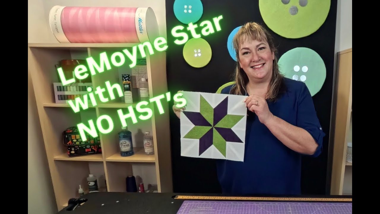 ⭐ Сделайте блок «Звезда Лемойна» простым способом — без использования полуквадратных треугольников