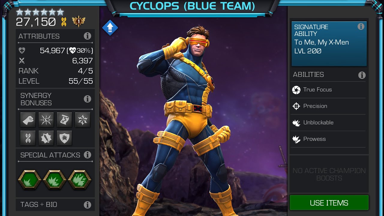 6 Star Rank 4 Ascended Cyclops vs ROL Winter Soldier