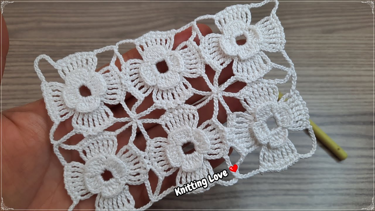 Super Easy Crochet Flower 🌸 Very Beautiful Pattern for Beginners