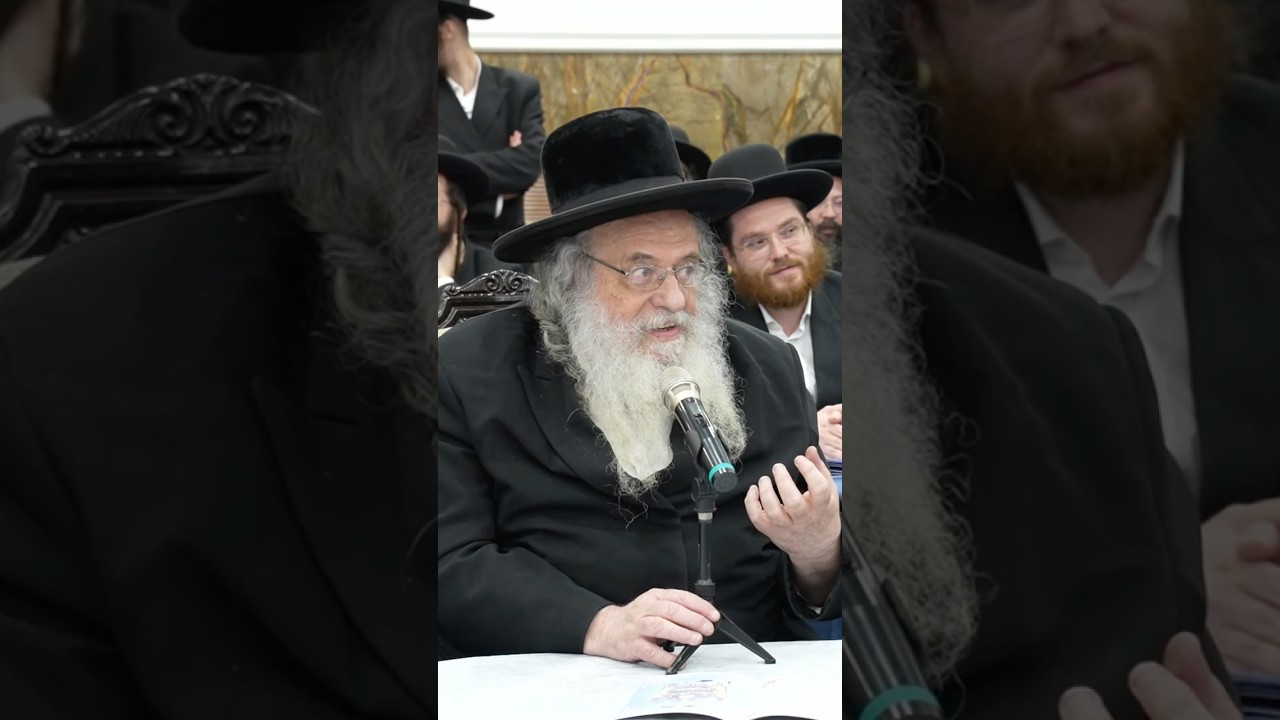 מעמד חומש סעודה בתלמוד תורה פני מנחם בראשות ראש הישיבה הגר"ש אלתר