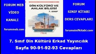 7. Sınıf Din Kültürü Ders Kitabı Sayfa 90-91-92-93 Erkad Yayıncılık