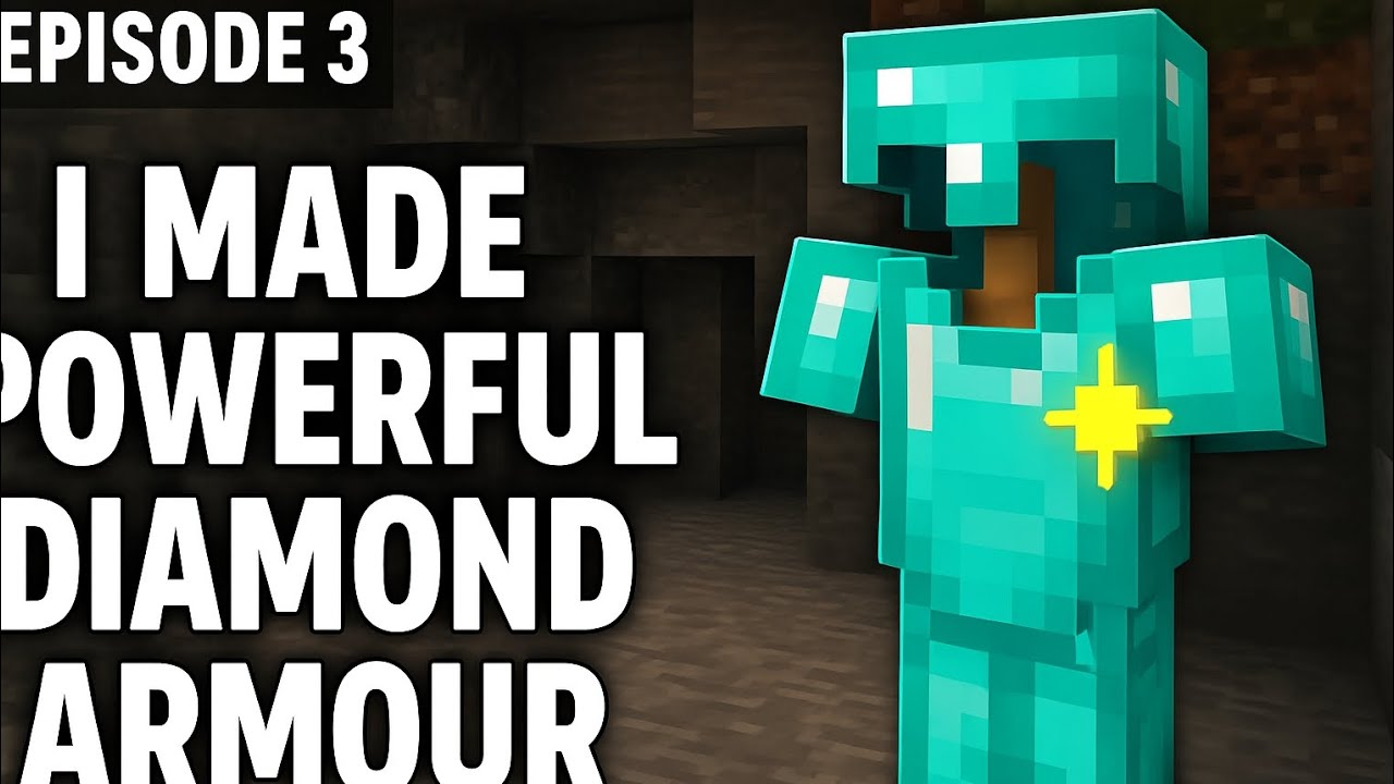 Minecraft but I made powerful diamond armour whit enchantment ep 3 ...