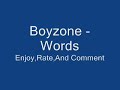 Boyzone Words Lyrics