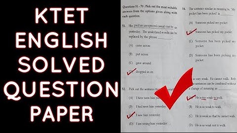 KTET CTET SET|Ktet English Model Solved Question Paper PART 1|JUNE 2018|Episode 13-TheWisdomLoop2020