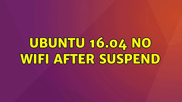 Ubuntu 16.04 no wifi after suspend
