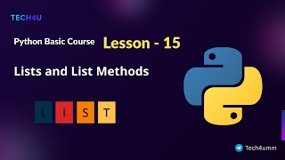 Python Lesson-15 | Lists and List Methods