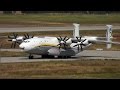 Antonov AN-22, The World's largest Propeller Aircraft Take off at Leipzig/Halle Airport 22.7.2016