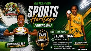 LIVE | Annshaw Sports Heritage Programme – Sports Award Ceremony | Middledrift | 9 Aug 2026