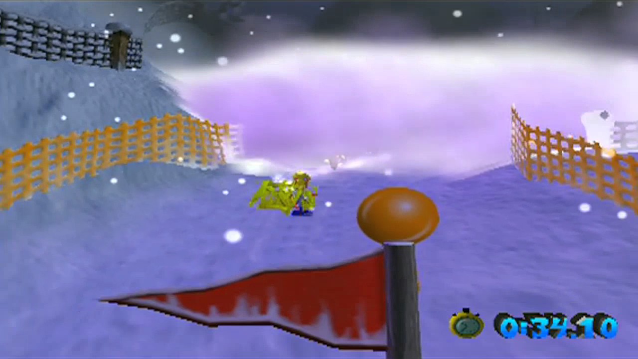 Crash Bandicoot: The Wrath of Cortex - Level 16: Avalanche (Platinum Relic), image size:1280x720