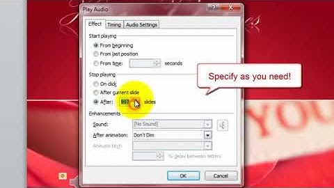 Audio in Microsoft PowerPoint 2010   How to Play Music across Multiple Slides in