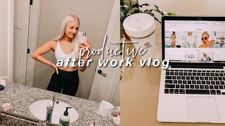 productive after work vlog: workout, updating my website, night routine