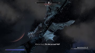 Skyrim: First Dragon Fight, Legendary Difficulty (modded)