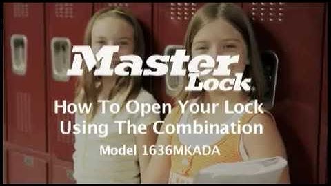 Master Lock Model 1636MKADA Combination Locker Lock - Student Training