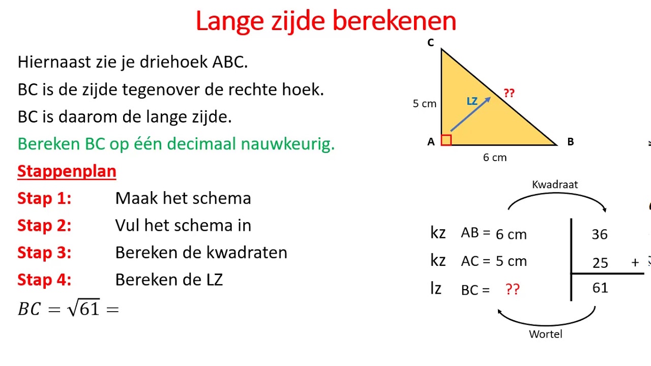 Lange zijde (Pythagoras) - YouTube