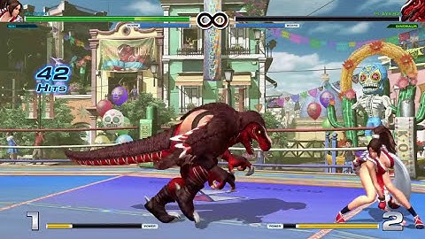 KoF XIV (demo ver.): Mai 100% damage stun combo!