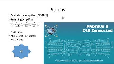 Simulation of Summing Amplifier using Proteus