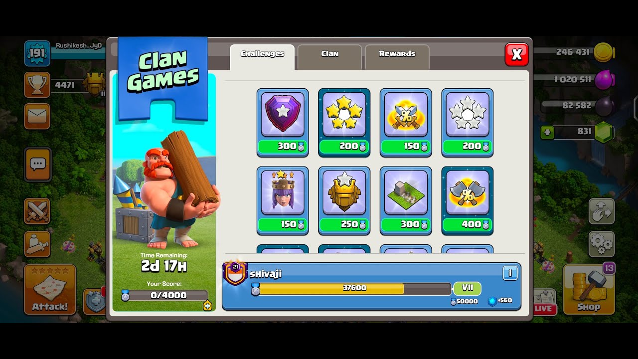 CLAN GAME :- complete 4000 points with me #live #clashofclans #coc # ...