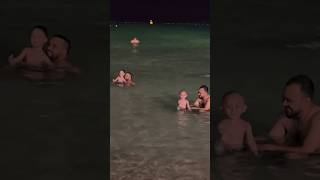 Night swimming at Jumeirah beach || Zayan Aira ki masti papa ke saath??