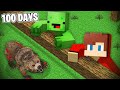 JJ and Mikey Survive In The Wilderness FOR 10,000$ EVERY DAY in Minecraft ! - Maizen Family 100 DAYS