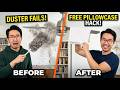 $1 Pillowcase CLEANS Ceiling Fan Blades Dustlessly