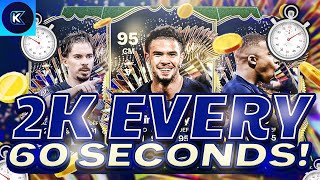 OMG! 2K EVERY 60 SECONDS EAFC 24 BEST TRADING METHOD (EA FC 24 SNIPING FILTERS & FLIPPING)