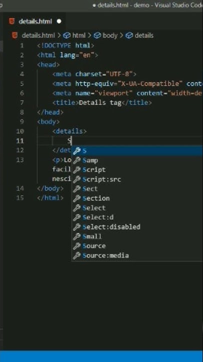 How to hide/show content using html | Detail Tag in html || HTML and ...