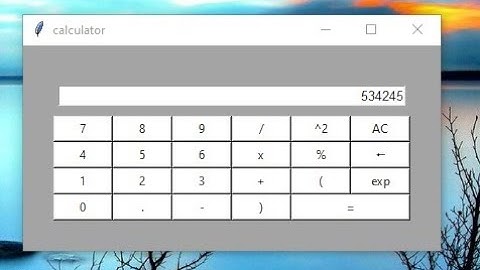 Calculadora realizada con Python y tkinter.
