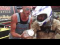 Moonshiner josh owens famous racing fuel at the super hooligans in sturgis