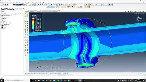 Abaqus CAE  - Bending capacity of a flange