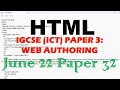 IGCSE || ICT 0417 || MARCH 2023 PAPER 32 || WEB AUTHORING (HTML) USING MS EXPRESSION WEB