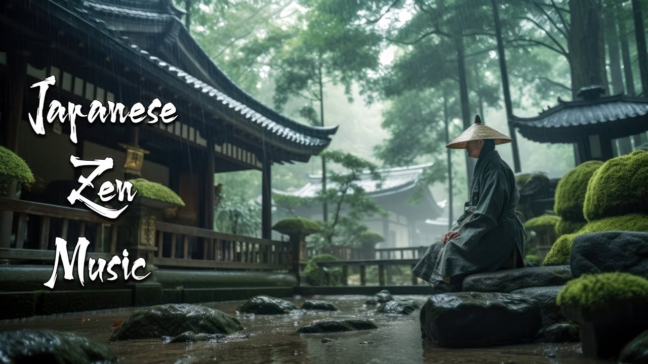 Serenity of Rain day with Japanese Flute Music Japanese Zen Music For