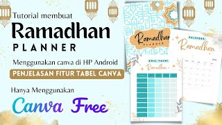 Tutorial Ramadhan Planner menggunakan HP android | penjelasan detail fitur TABEL | canva free screenshot 5