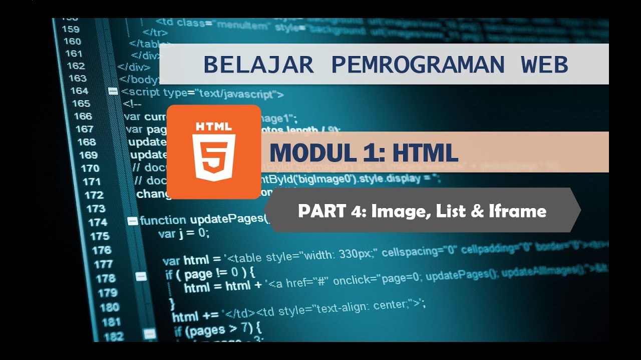 Tutorial HTML #Part 4: Menampilkan Gambar, List dan Iframe - YouTube