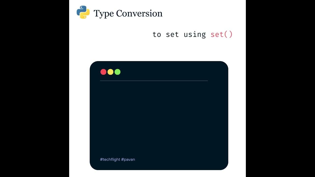 Python 💻 | Type Conversion | list to set | set() #python #coder # ...