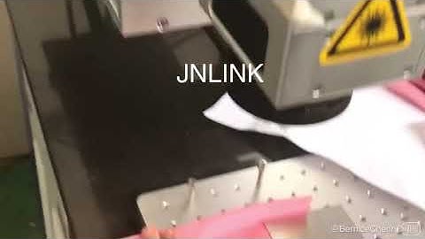 UV laser marking machine mark on the rubber gloves