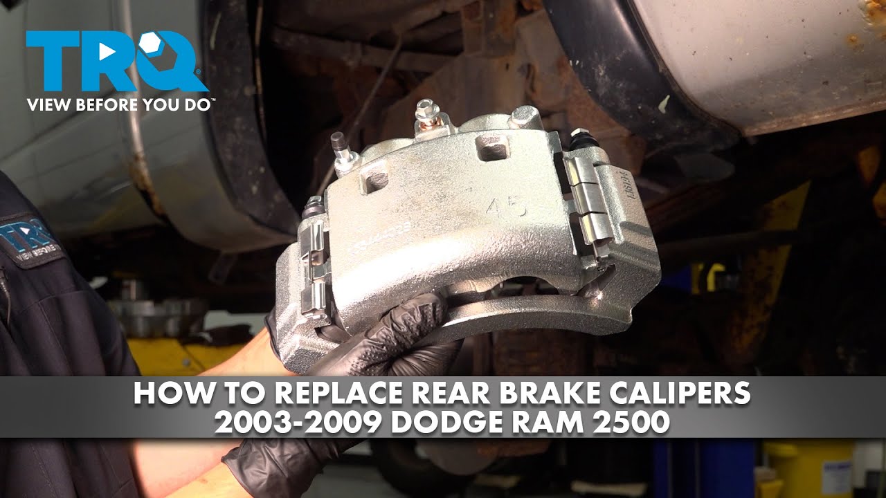 How to Replace Rear Brake Calipers 2003-2009 Dodge Ram 2500 - YouTube