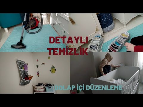 ÇOCUK ODASI TEMİZLİK VE DÜZENİ/ DOLAP İÇLERİNİ DÜZENLEDİM/DİP KÖŞE TEMİZLİK/HIZLANDIRILMIŞ TEMİZLİK