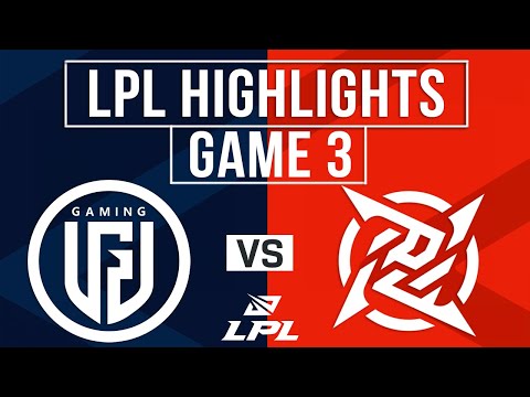 LGD vs NIP Highlights Game 3 | LPL 2025 Split 3 | LGD Gaming vs Ninjas in Pyjamas