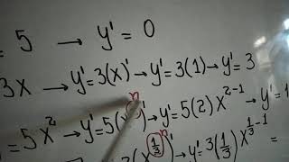 Derivadas por tablas