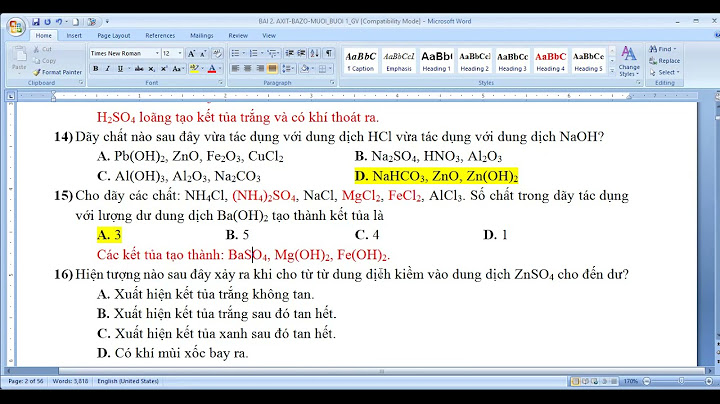 Bài tập trắc nghiệm phân loại oxit bazo muoi năm 2024
