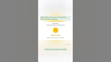 GFG Problem of the Day | 06 Sept 2025 | Python Solution Explained #gfg #dsa #coding #geeksforgeeks