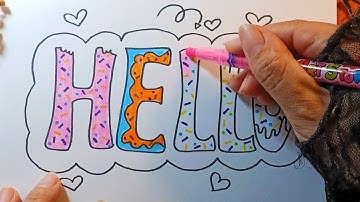 Nhịp điệu và sắc màu của chữ lớp 7 - sắc màu của chữ | Vẽ trang trí chữ hello | Kcart3