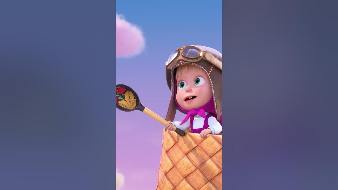 What do the clouds taste like? ☁️😋 #FluffyDessert #MashaAndTheBear #Shorts #cartoonforkids #kids